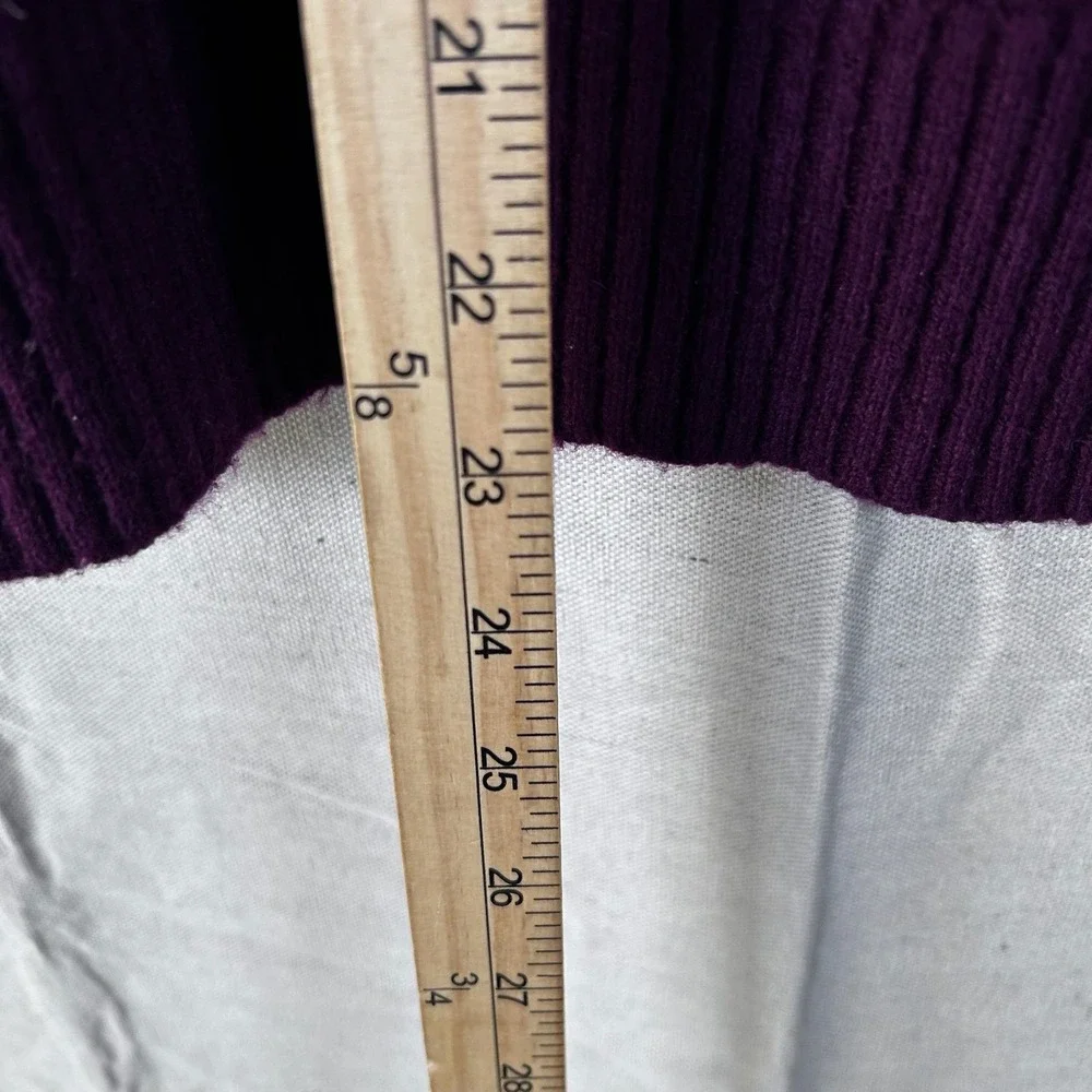 J. Crew Lambswool Blend Raglan Crewneck Sweater Burgundy Maroon Women's Size M - Picture 7 of 7